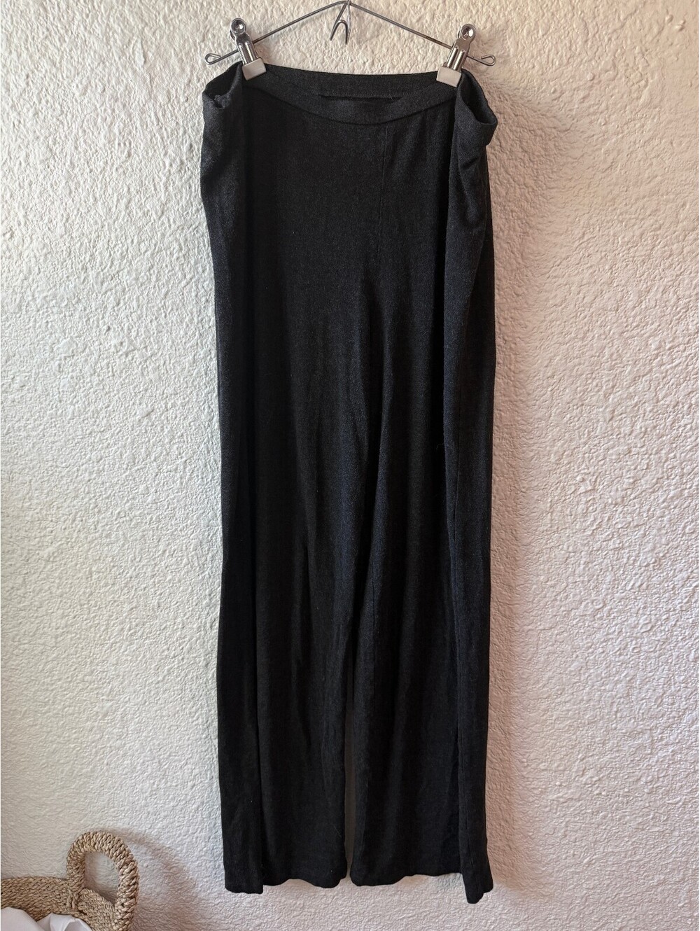 Eileen Fisher Women's Dark Gray Wide Leg Athlesure Size M